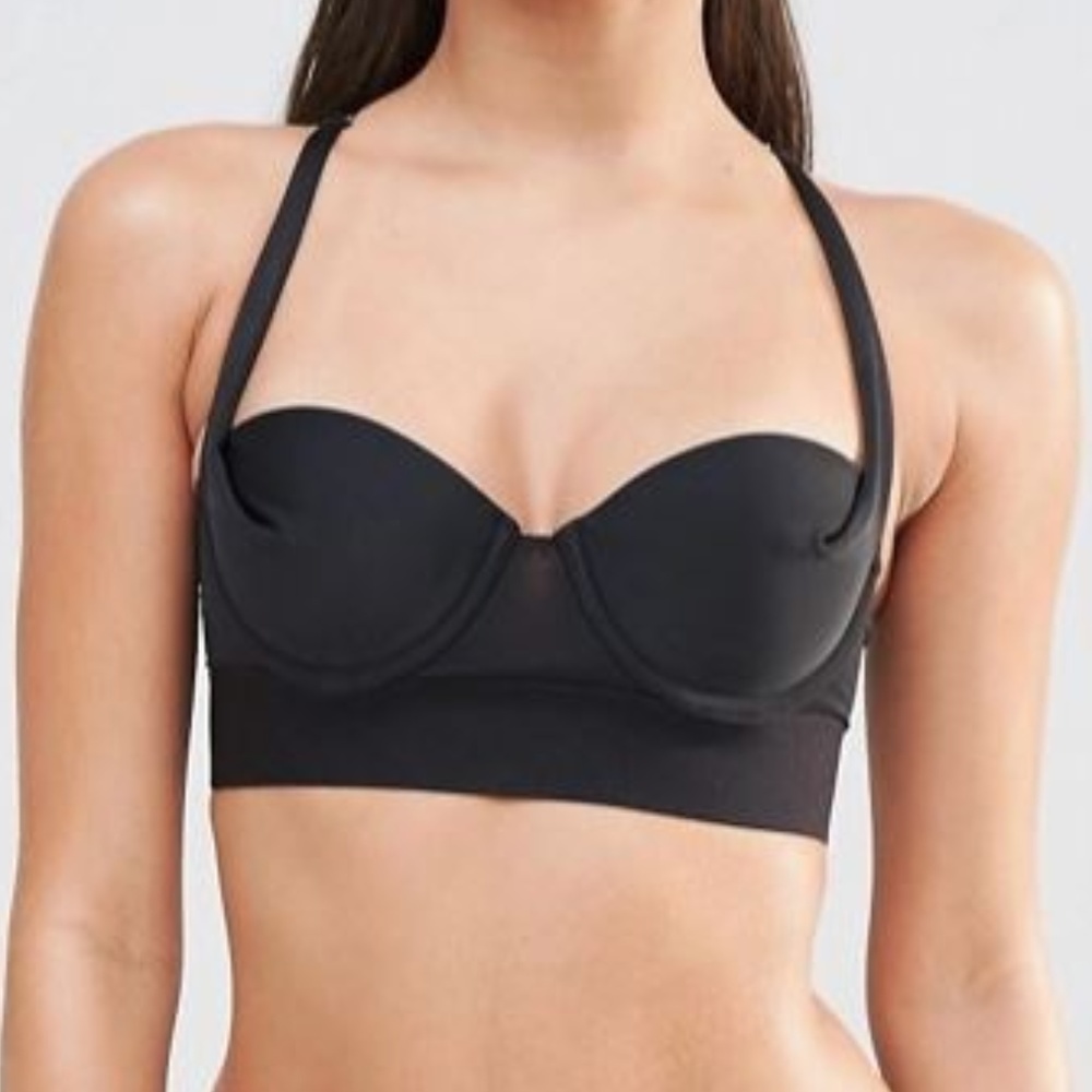 NWOT River Island Longline Bustier Bikini Top